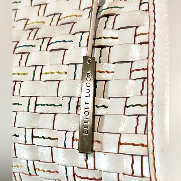 Gently Used ELLIOT LUCCA Woven Leather Satchel - Picture 8 of 10
